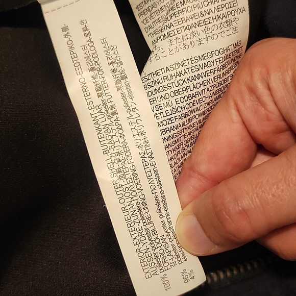 Zara basic navy Faux suede multi zip moto style cropped jacket size S - Picture 8 of 8